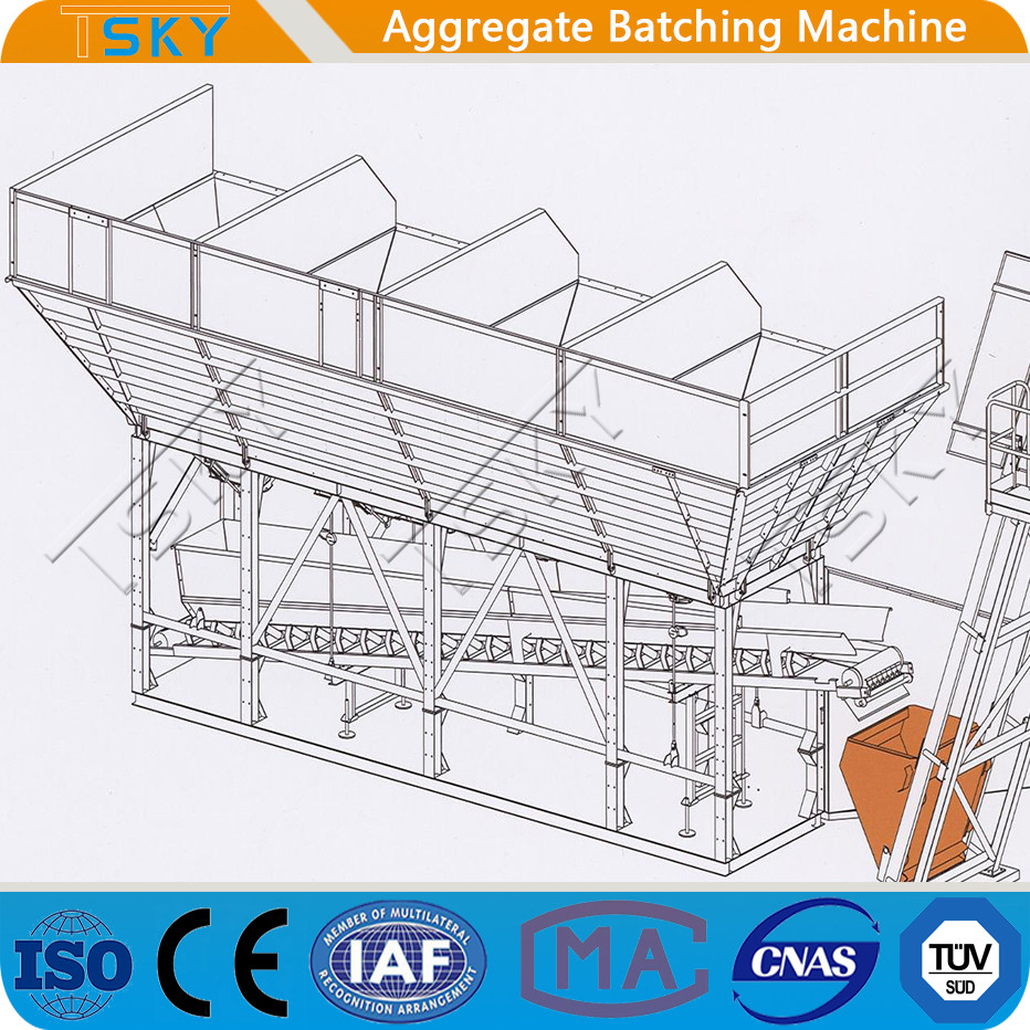 Concrete Batching Plant PLD4800 Aggregate Batcher